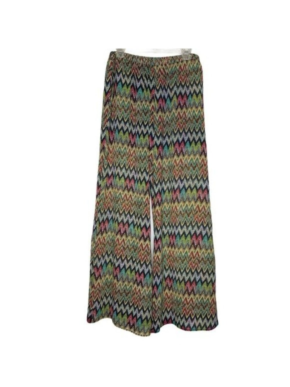 Umgee Palazzo Pants Boho Style Lined  w/ Pockets  Bohemian Retro Relaxed Size L